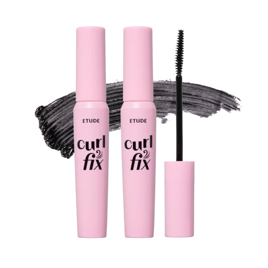 ETUDE (1+1) Curl Fix Mascara Set #Black (23AD) | A curl fix mascara that keeps fine eyelashes powerfully curled up for 24 hours by ETUDE's own Curl 24H Technology