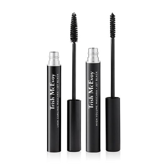 Trish McEvoy Lift and Volume Mascara Duo, Includes Full Sized Lash Curling Mascara and High Volume Mascara, 2 Piece