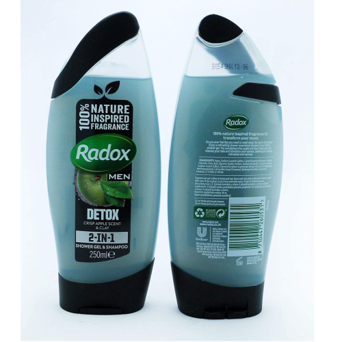 Radox Men Detox Crisp Apple & Clay 2 in 1 Shower Gel