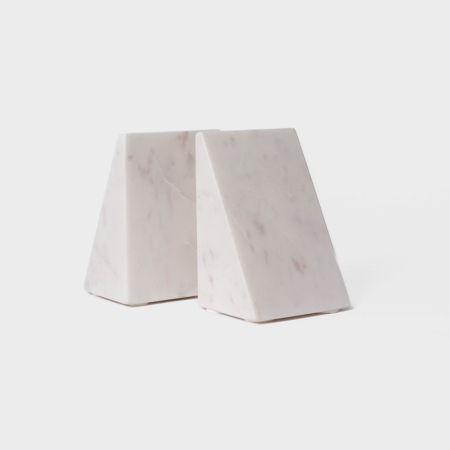 White Marble Bookends