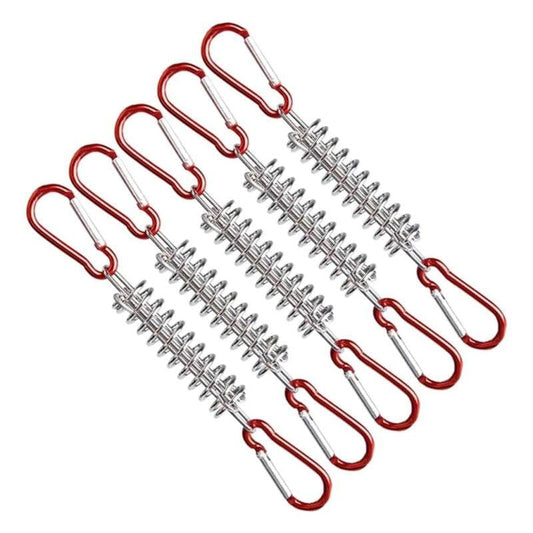 5X Tent Spring Buckle Windproof Rope Tensioner for Awning Tarps Wire Racks Supplies - Red