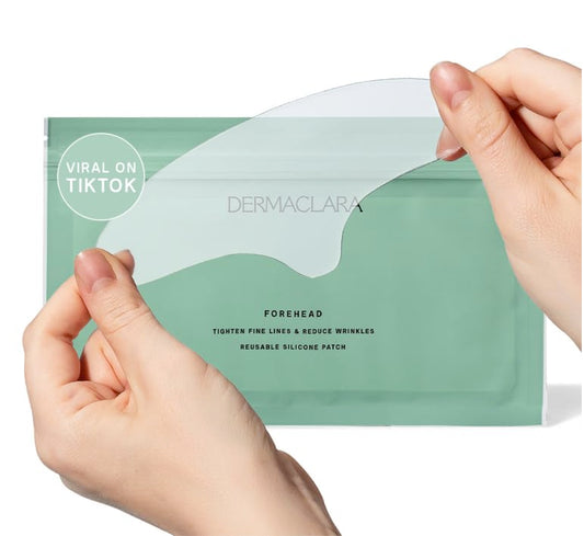 Dermaclara Forehead Wrinkle Patch - Silicone Fusion Treatment Forehead Patches for Wrinkles & Fine Lines - Anti-Wrinkle Patches for Pregnancy Safe SkinCare - Reusable up to 30 Times