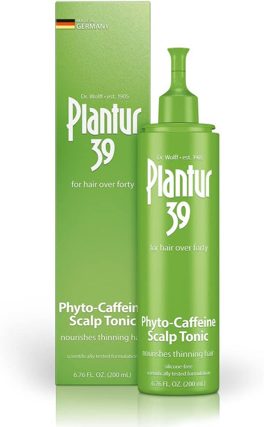Plantur 39 Phyto Caffeine Women's Scalp Tonic 6.76 Fl Oz, for Fine, Thinning Natural Hair Growth, Sulfate Free with Castor Oil, Niacin, Zinc