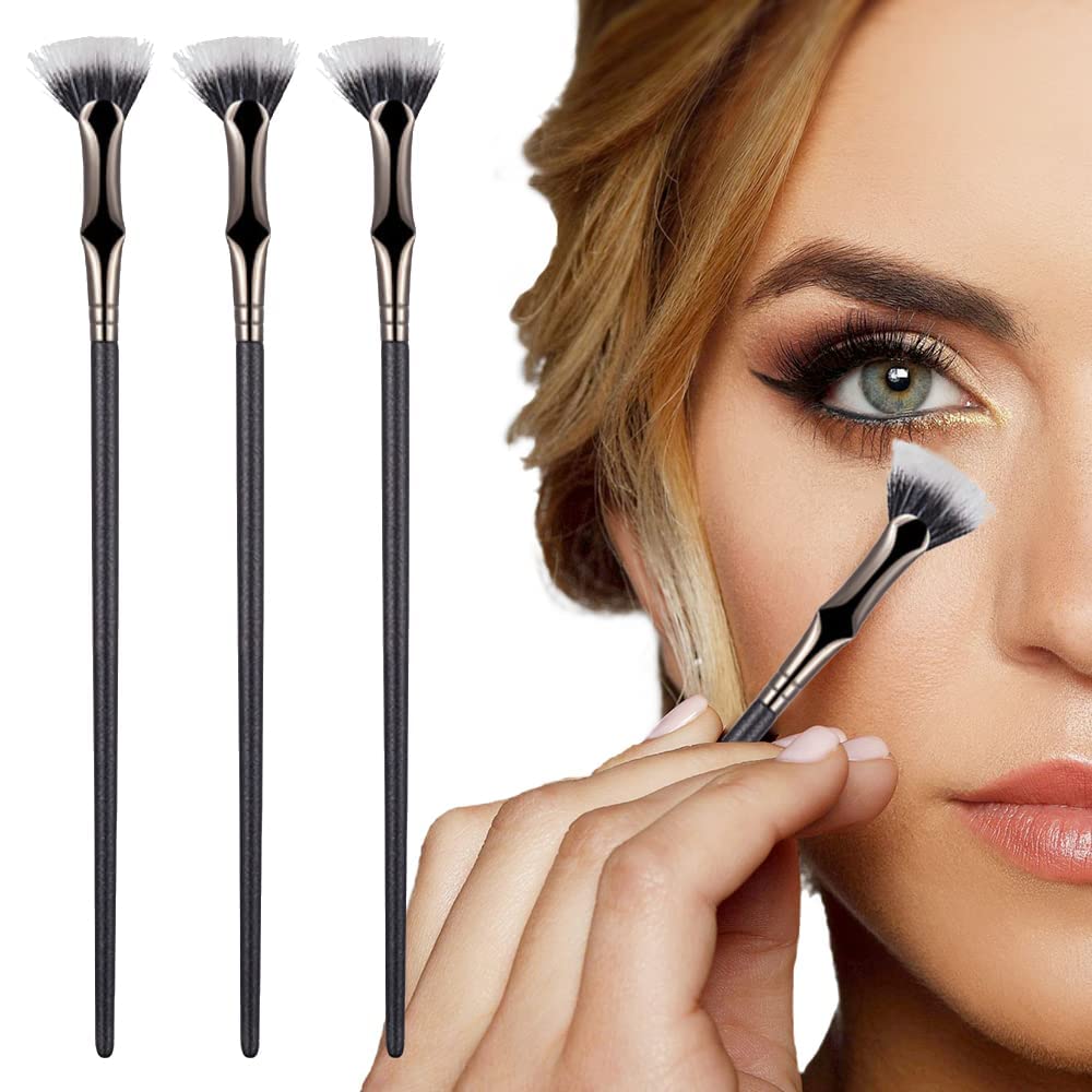Folding Angle Scalloped Lash Brush, 2024 New Mascara Brush Multifunctional Angled Fan Shaped Eyelash Brush Lash Wand Brush Makeup Tool