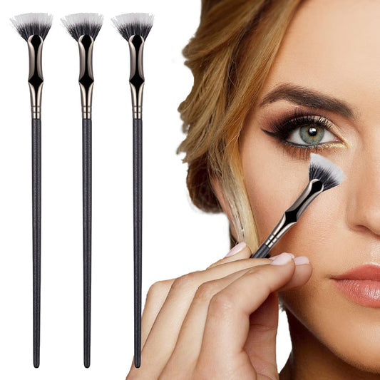 Folding Angle Scalloped Lash Brush, 2024 New Mascara Brush Multifunctional Angled Fan Shaped Eyelash Brush Lash Wand Brush Makeup Tool
