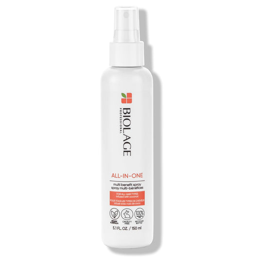 Biolage All-In-One Coconut Infusion | Multi-Benefit Treatment Spray For All Hair Needs | With Coconut | For All Hair Types | Sulfate & Paraben-Free | Vegan