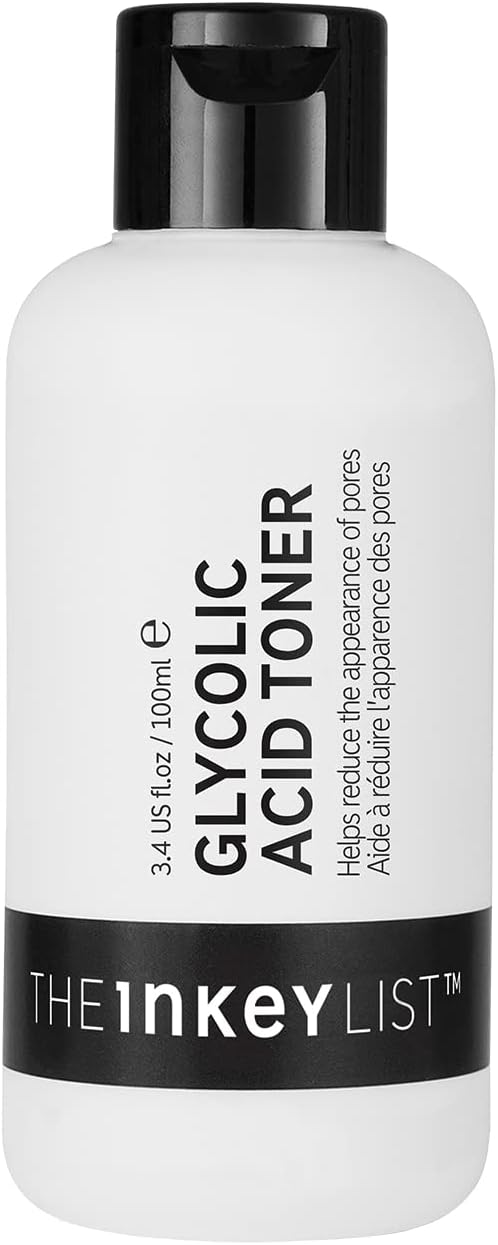 The INKEY List Glycolic Acid Toner, Exfoliator to Reduce Pore Size, Blur Fine Lines and Even Skin Tone, 3.38 fl oz