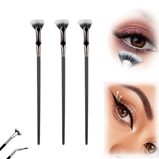 3pcs Folding Angle Scalloped Lash Brush, 2024 New Mascara Brush Eyelash Comb Separator for Upper Lower Eye Lash,