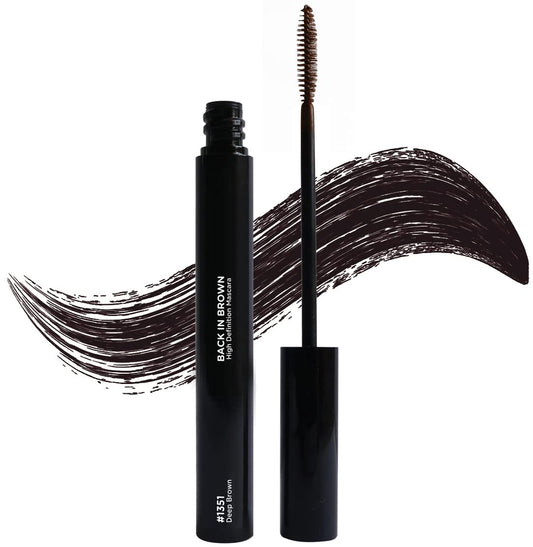 Lord & Berry Back in Brown Liquid Lightweight Lash Mascara Black for Volume and Length, Long Lasting Moisture, Great For Short Lashes Eye Makeup, Cruelty Free, 0.6 oz, Deep Brown