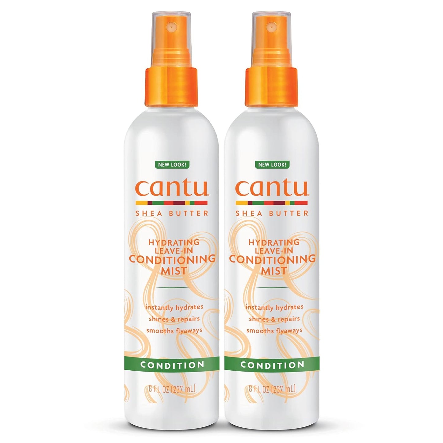 Cantu Leave-In Conditioning Mist with Pure Shea Butter, 8 fl oz (Pack of 2) (Packaging May Vary)