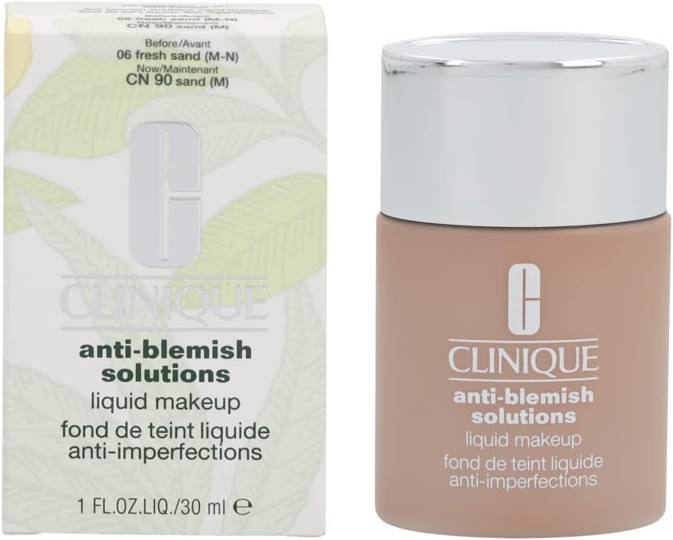 Clinique Acne Solutions Oil-free Anti-blemish Liquid Makeup Foundation - 06 Fresh Sand (M), 1oz/30ml