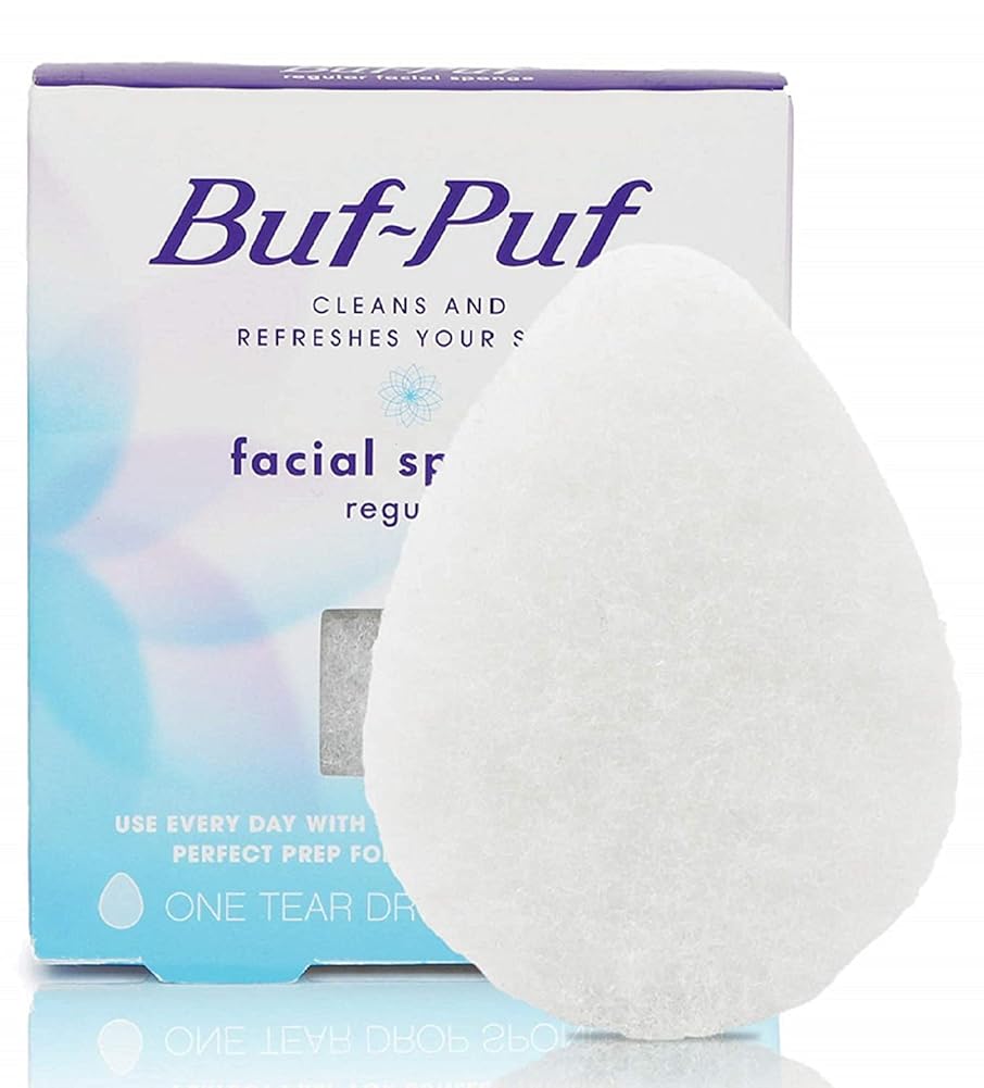 Buf-Puf Regular Facial Sponge Ð Face Scrubber for Combination Skin Ð 1 Each (Pack of 2)