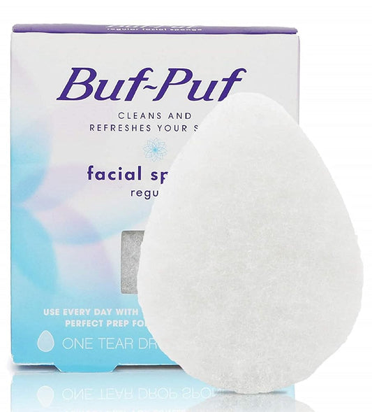 Buf-Puf Regular Facial Sponge Ð Face Scrubber for Combination Skin Ð 1 Each (Pack of 2)