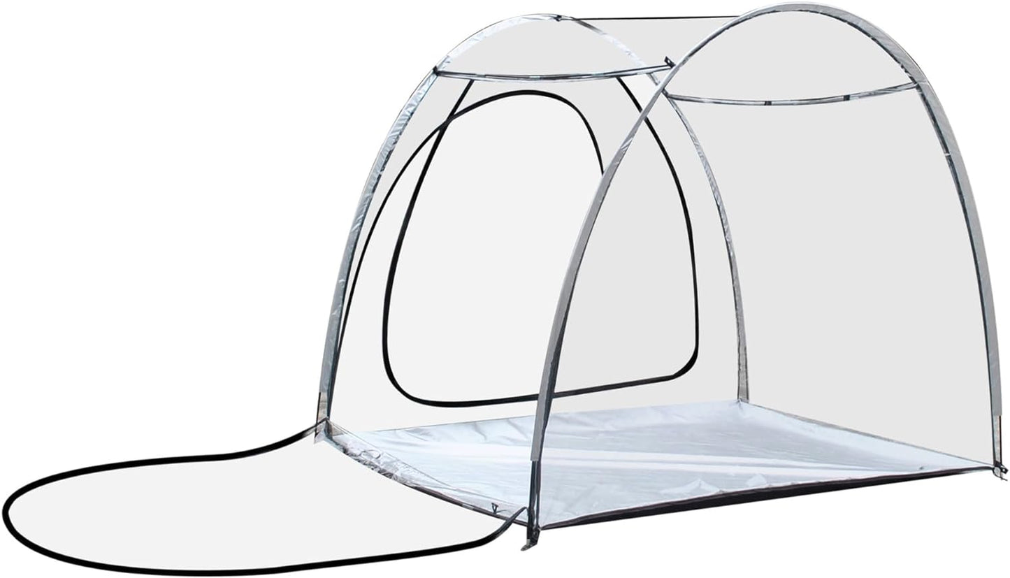 Clear Pod Sports Tent for 3-4, Weather Cover for Chairs, Sporting Events Outdoor Tents, Pop Up Shelter for Cold Weatherproof Bubble Tent (Large)
