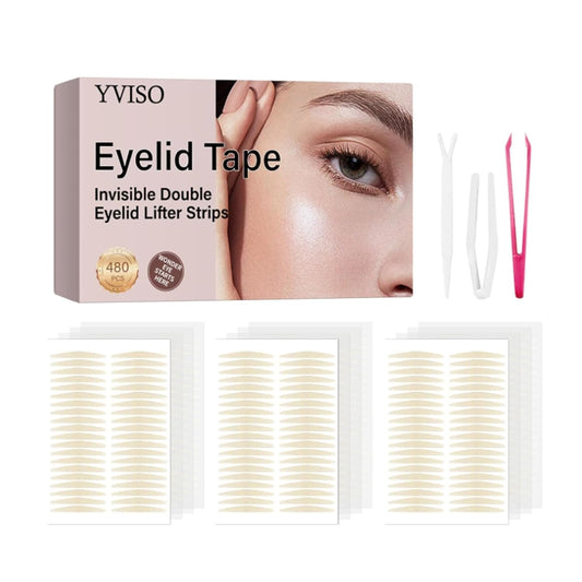 Eyelid Tape-480pcs Eyelid Lifter Strips-Double Eyelid Tape-Eyelid Tape for Hooded Eyes Invisible-Instant Surgery-Free Eye Lift for Uneven or Single Eyelids, Say Goodbye to The Hood, Sagging Eyelids-G