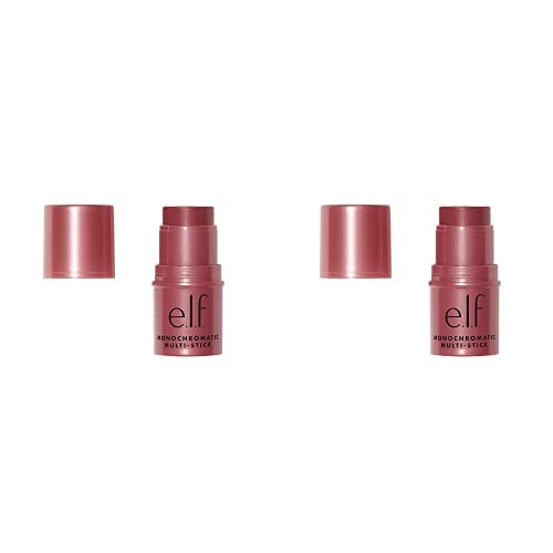 e.l.f. Monochromatic Multi Stick, Luxuriously Creamy & Blendable Color, For Eyes, Lips & Cheeks, Luminous Berry, 0.155 Oz (4.4g) (Pack of 2)
