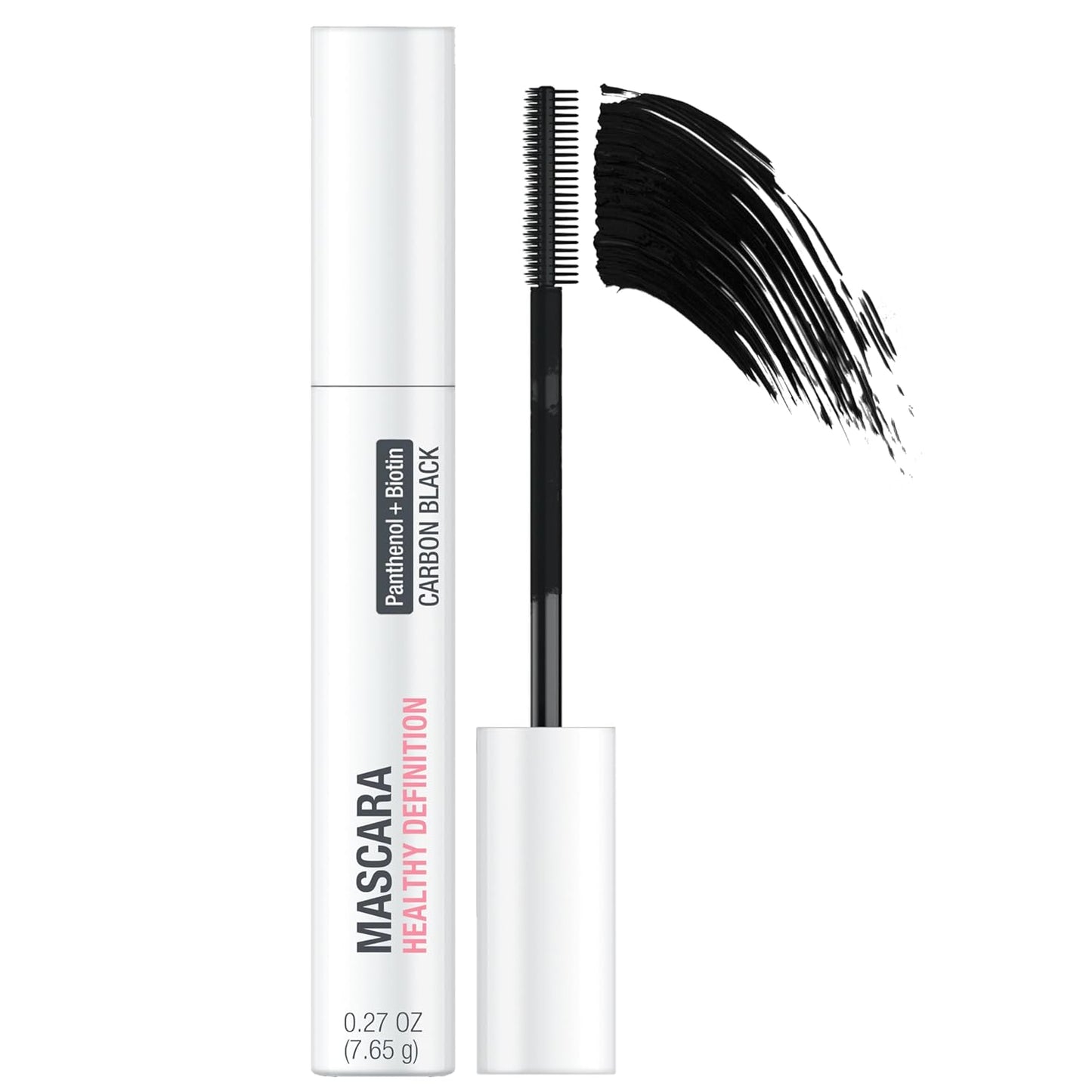 Neutrogena Healthy Definition Mascara, Eyelash Mascara Defines, Lifts, Curls, Lengthens & Volumizes Lashes, Dual-Sided Mascara Comb + Brush for Natural Application, Carbon Black, 0.27 oz