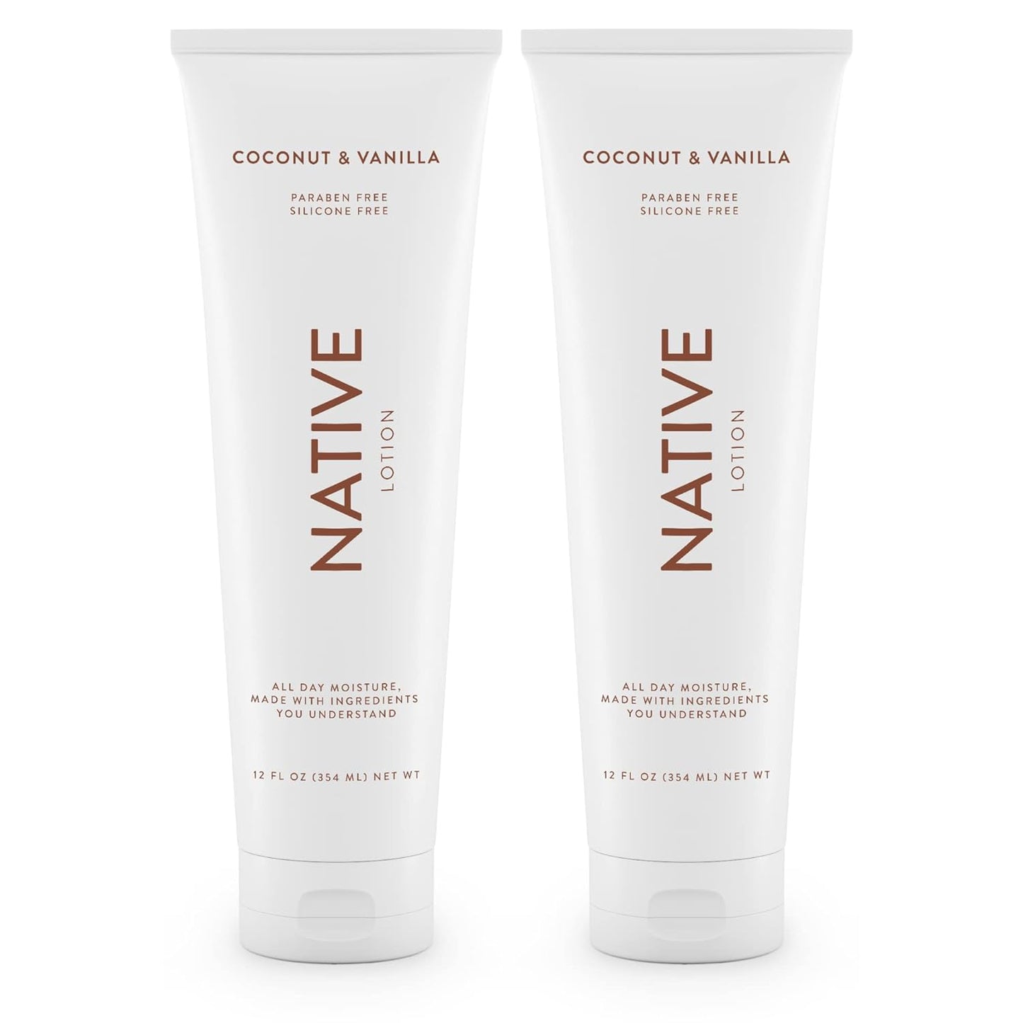 Native Coconut and Vanilla Body Lotion for Women and Men, Body Moisturizers for Dry Skin, 12 fl oz