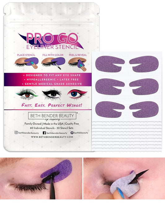 Beth Bender Beauty Pro Go Eyeliner Stencil | Cat Eyeliner Stencil | Made in USA | Cruelty Free & Vegan (Pro Go)