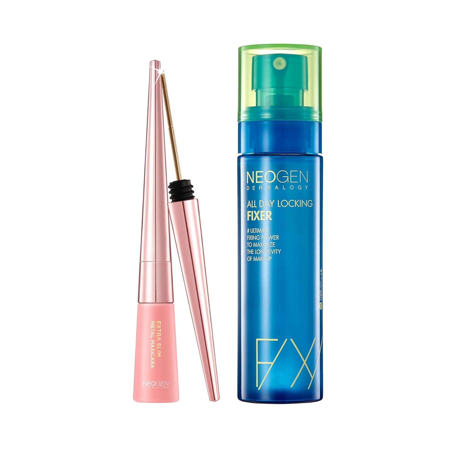 Neogen Slim Metal Mascara Black and Makeup Setting Spray