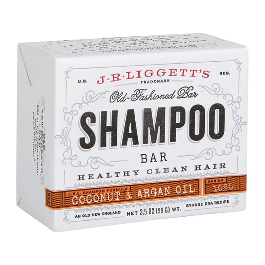 JáRáLIGGETT'S All-Natural Shampoo Bar, Virgin Coconut and Argan Oil - Support Strong and Healthy Hair - Nourish Follicles with Antioxidants and Vitamins-Detergent and Sulfate-Free, One 3.5 Ounce
