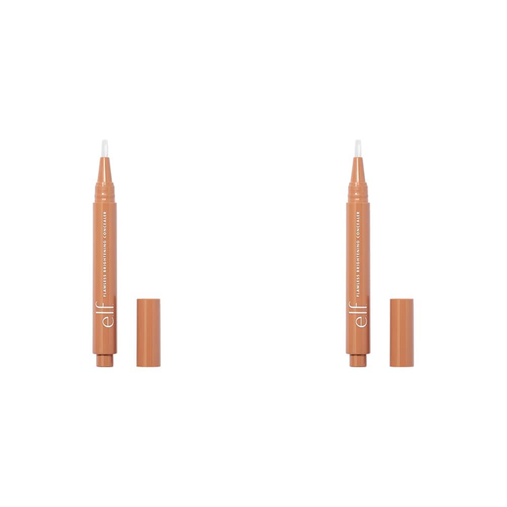 e.l.f. Flawless Brightening Concealer, Illuminating & Highlighting Face Makeup, Conceals Dark Under Eye Circles, Tan 41 W, 0.07 Fl Oz (Pack of 2)