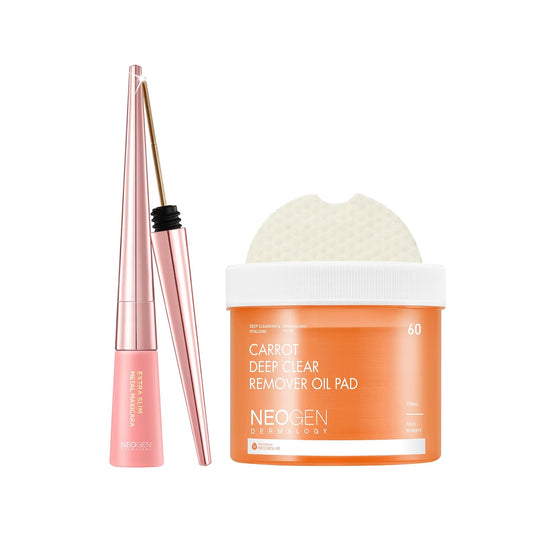 Neogen Slim Metal Mascara Black and Carrot Cleansing Oil Pads