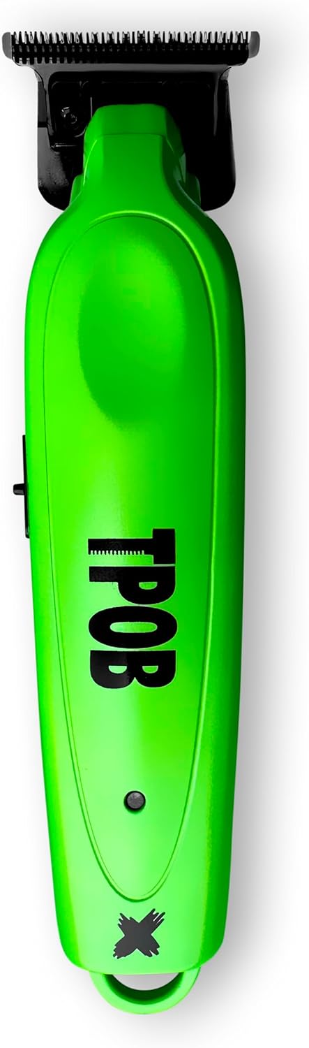 TPOB X Digital Brushless 7200rpm Professional Hair Trimmer Hair Clippers for Men, Psycho Zero Gapped T-Blade Trimmer Cordless Rechargeable Edgers Clippers (X Trimmer Green) (X Trimmer Slime)