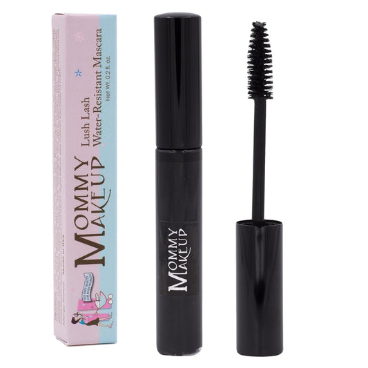 Lush Lash Water Resistant Mascara | Extreme Volume and Length For Stunning Lashes | No Smears, Smudges or Flakes | Non-Irritating, Cruelty Free, Made in USA (Black Mascara) by Mommy Makeup