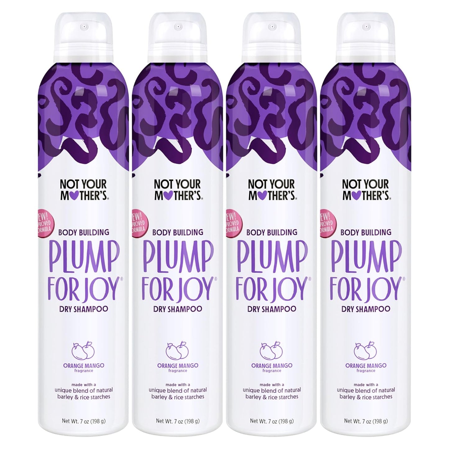 Not Your Mother's Plump for Joy Dry Shampoo - (4-Pack) 7 oz - Dry Shampoo - Instantly Absorbs Hair Oil While Enhancing Style with Fresh Volume
