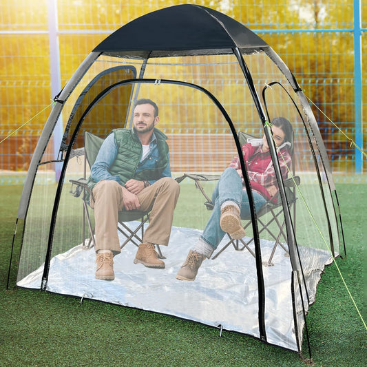 Sports Tent - Large 2 Persons Clear Waterproof Cold Weather Tent, Outdoor 2 Parents Sport Tents, All Weather Shelter with Extra Top Cover, Rain Sun Shelter for Watching Sports Events, Camping