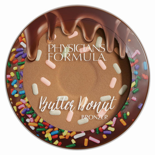 Physicians Formula Murumuru Butter Cheat Day Donut Bronzer, Lightweight, Cruelty-Free, For Sensitive Skin, Dark Shimmer Cream Bronzer, 0.38Oz, Sprinkles