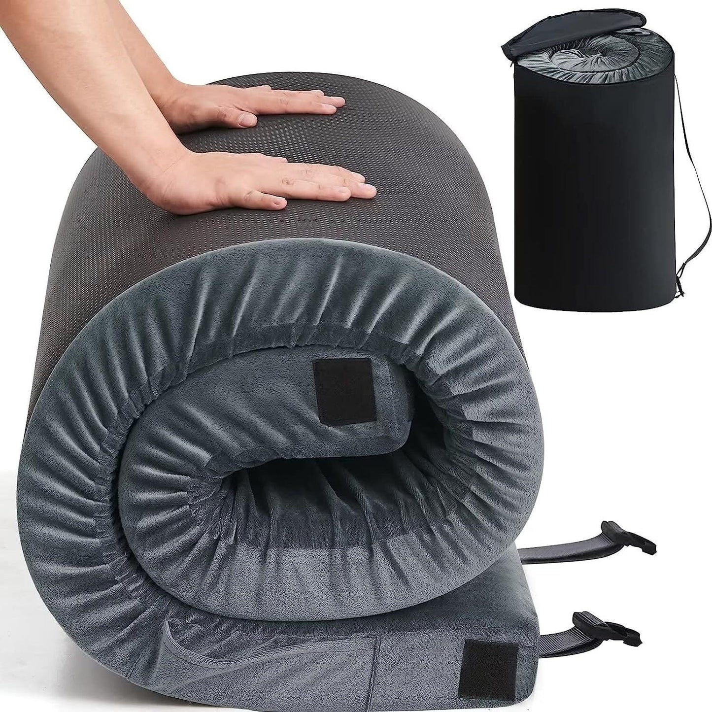 Teler CertiPUR-US Memory Foam Camping Mattress Pad, Portable Foam Sleeping Pad for Camping, Car, Tent SUV Kids Mattress