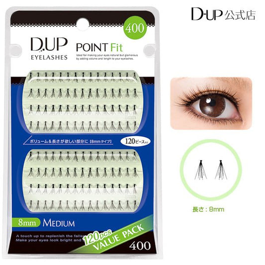 D-UP Point Fit Eyelashes Medium 8mm #400
