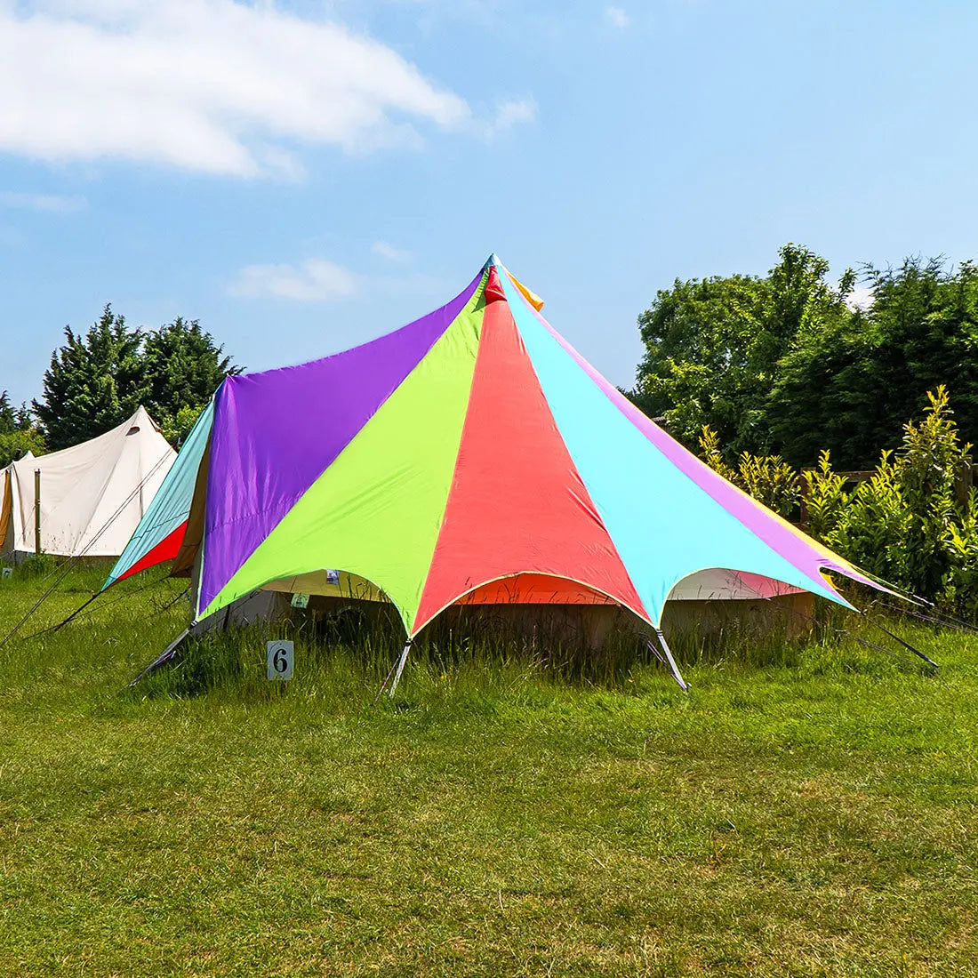 boutique camping bell tent porch curved canopy awning glamping bell tent