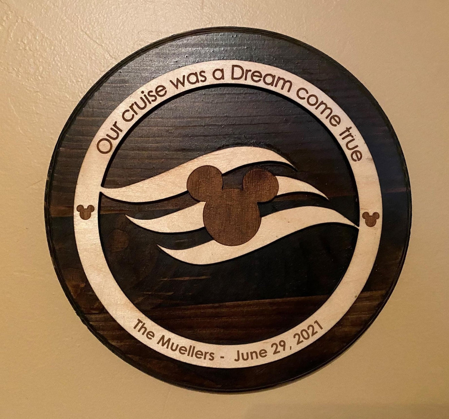 Premium Wooden Plaque - Personalized Disney Cruise Ship Vacation Sign