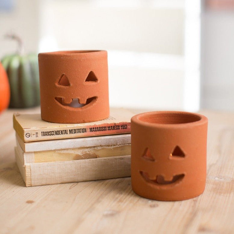 Terracotta Jack-O-Lantern Set of 6