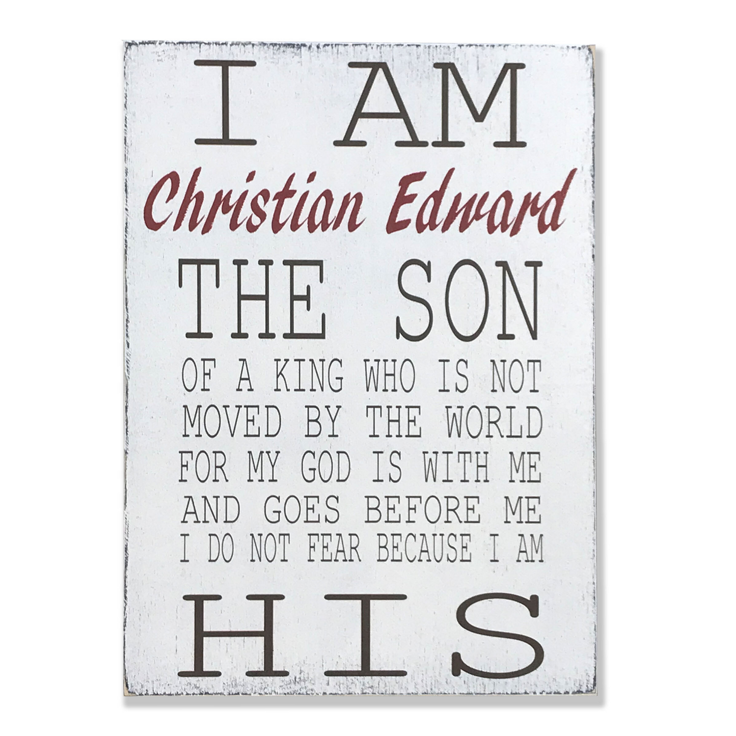 I Am His The Son Of A King Wood Sign Boys Nursery Wall Decor