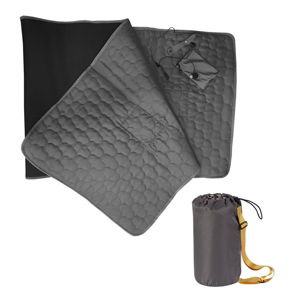 Lixada Heated Sleeping Bag Pad Mattress USB Power Warm Heating Mat with 5 Heating Zone 3-Level Temperature for Indoor Outdoor Camping Travel