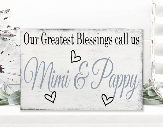 Our Greatest Blessings Personalized Wood Sign