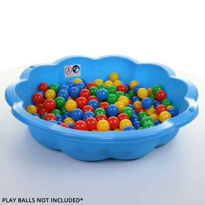 Kids Eco Recyclable Clamshell Sandpit | Ballpit and Paddling Pool | Outdoor Sand & Water Play | 12m+