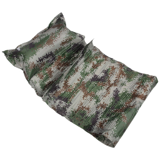 Polyester Coated with PVC Camping Sleeping Pad Camouflage Automatic Inflatable Cushion Pillow Outdoor Supplies Moisture-proof Air Bag Travel