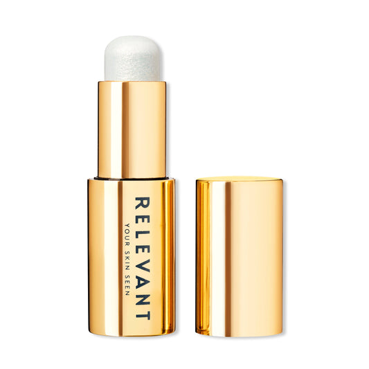 Highlight cheeks, neckline, eyelids, lips for a magical reflective sparkle.