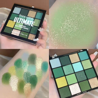 Blue Purple Olive Green Eyeshadow Palette