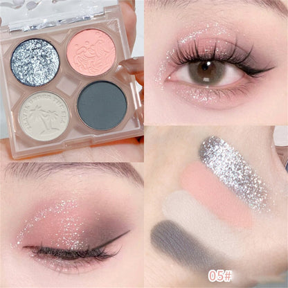 Blue Purple Olive Green Eyeshadow Palette