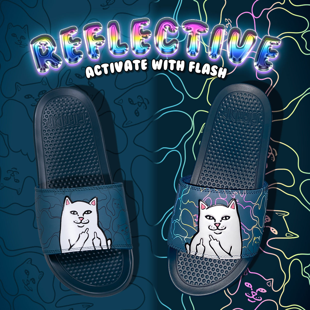 Lord Nermal Camo Slides (Navy)