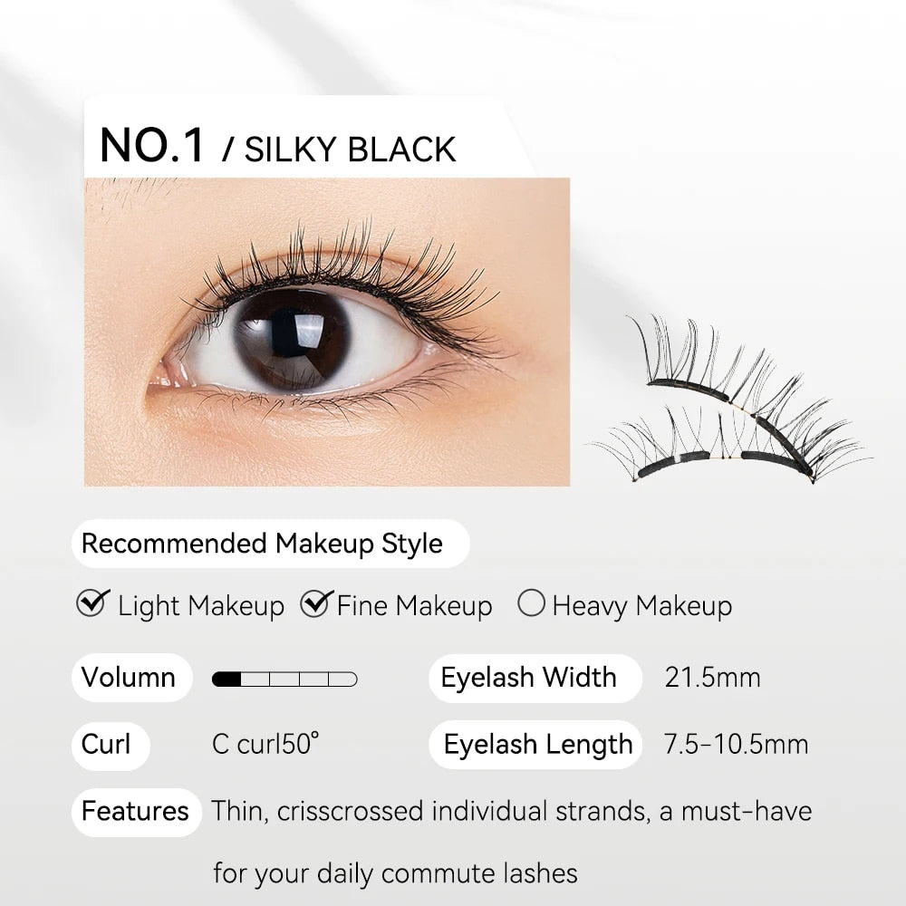WOSADO Magnetic Lashes No.1 Silky Black
