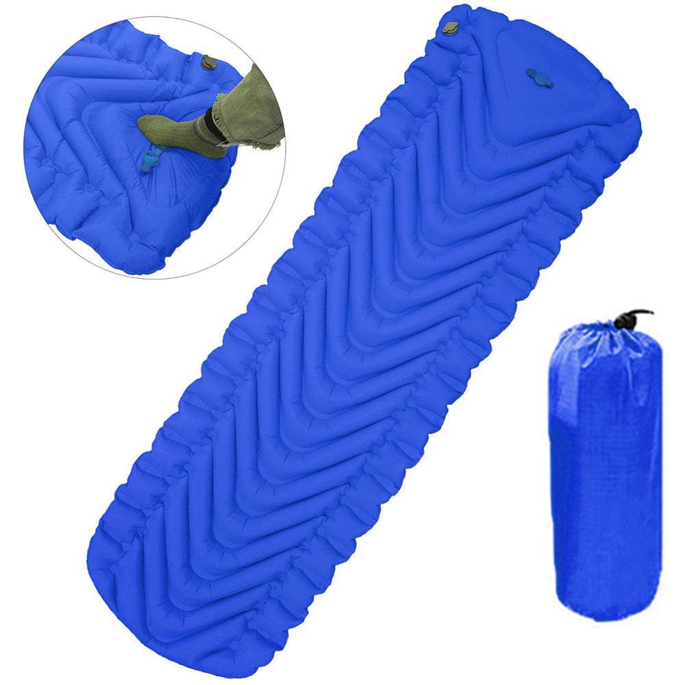 Camping Sleeping Mat Portable Inflatable Sleeping Pad Foot Press Lightweight Camping Pad for Backpacking Hiking Traveling