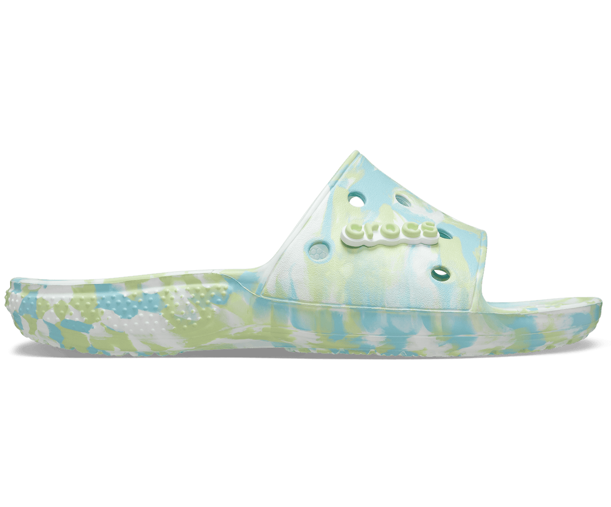 Crocs Unisex Classic Marbled Slide - Pure Water