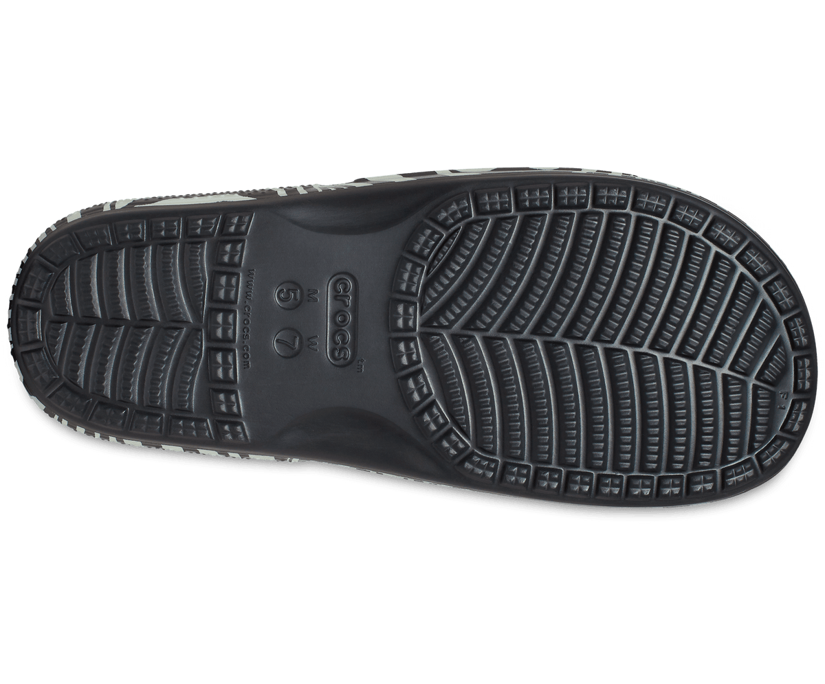 Crocs Unisex Classic Animal Remix Slide - Black
